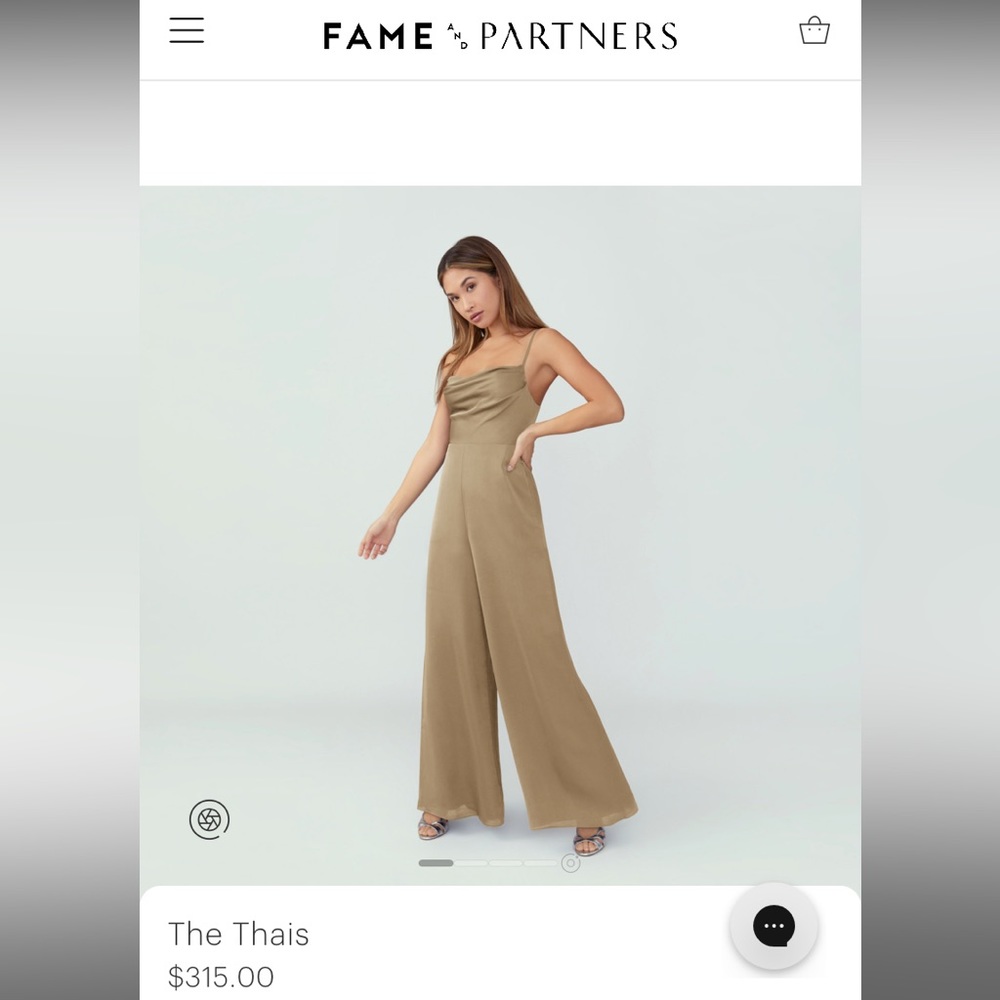 Fame and Partners Jumpsuit in Dark Tan